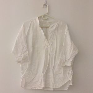 GU white flowy blouse